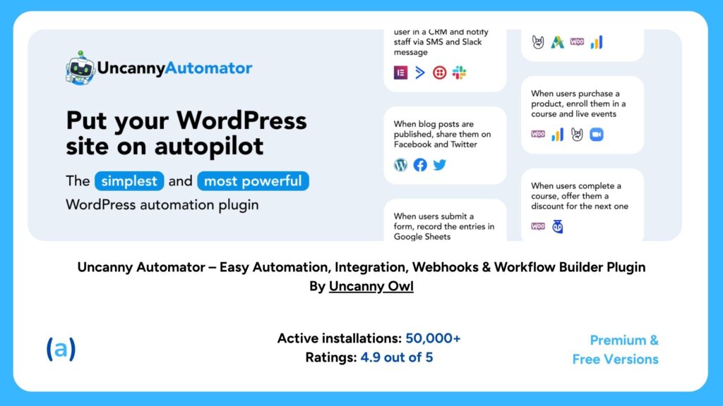 Uncanny Automator - Best All-Round Automation Plugin