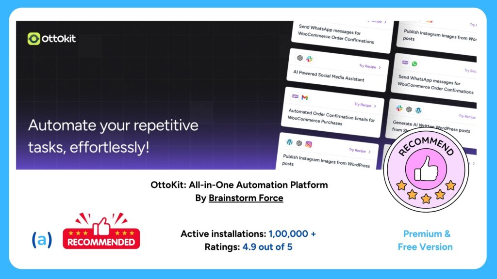 OttoKit (SureTriggers) - Best Affordable All-Rounder